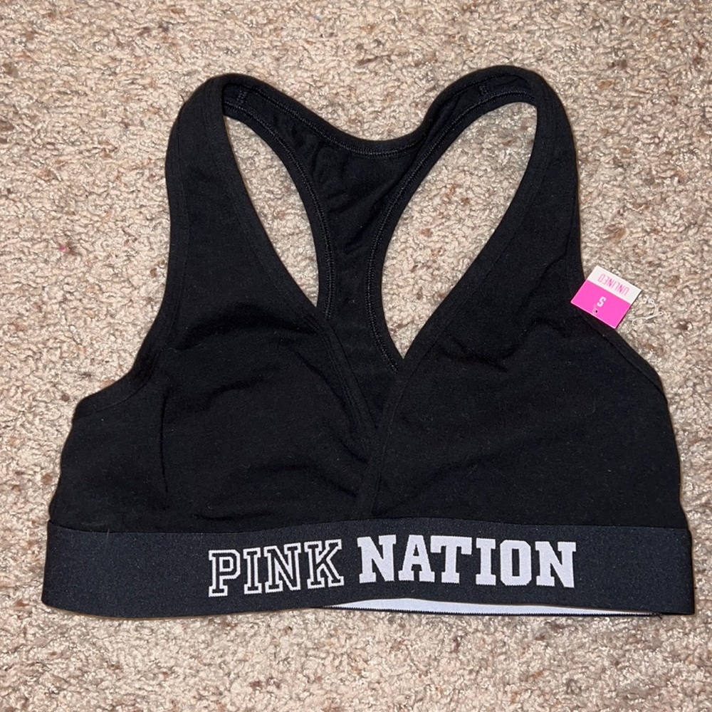 PINK underlined sports bra